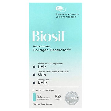 Biosil, 高級膠原蛋白發生器®，120 粒原味膠囊