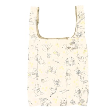 sun-star 環保摺疊扣環式收納手提袋 輕便 不佔空間  小熊維尼  1個  約W320xH610mm