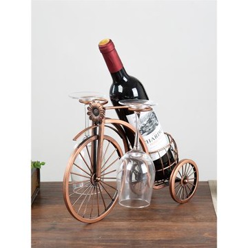 家用紅酒杯架酒柜紅酒架擺件葡萄酒裝飾倒掛酒瓶架子現代輕奢酒架