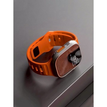 《台灣出貨》適用 APPLE WATCH 無顆粒矽膠錶帶 防水錶帶 Ultra S11 S10 46mm 49 男士錶帶