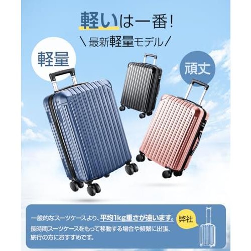 FUNTIC] スーツケース キャリーケース 機内持込 キャリーバッグ 超軽量