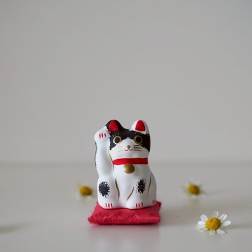 【Yourtableware】禮物獨家 日本 迷你招財貓 和紙擺飾 黑白斑點貓 喬遷禮 新居落成 賀開業