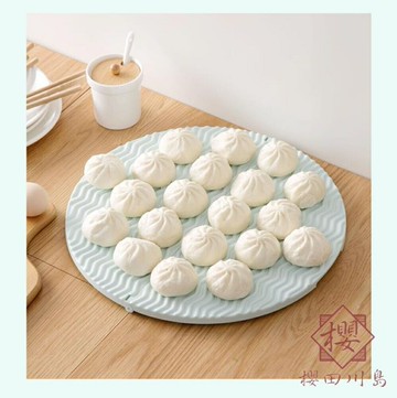 2個裝 可折疊托盤餃子簾面食家用水餃餐墊蓋簾放餃子【櫻田川島】