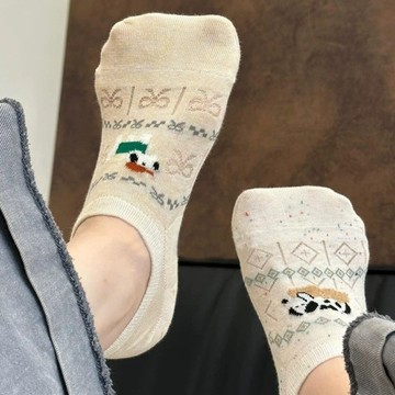 臺灣出貨 小紅書同款 卡通船襪 夏季 薄款 純棉襪子 襪子女 淺口襪 隱形襪 防滑不掉跟 無骨短襪 襪子