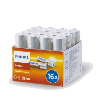 PHILIPS LongLife碳鋅3號電池64入 R6L16F