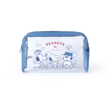 SNOOPY Peanuts史努比TPU透明收納包 中長型-Snoopy 隨身化妝包