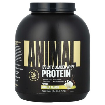 Animal, 分離乳清蛋白™ 粉，香草味，4 磅（1.81 千克）
