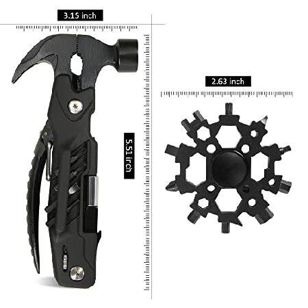 Camping Hammer-Snowflake Multitool,HUSUKU Gadgets for Men Gifts for Men Dad Husband Boyfriend, Unique Gift Choices for Outdoor Camping Adventu並行輸入