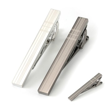 Laifuu.葛雷細線6cm高檔領帶夾領夾