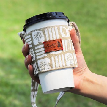 雙層隔熱環保飲料杯套(解密古王國)焦糖咖/交換禮物/畢業季