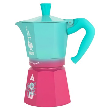 BIALeTTI 拜雷提 魷魚遊戲聯名 經典摩卡壺6杯份 270ml  粉紅色 + 淺綠色  1個