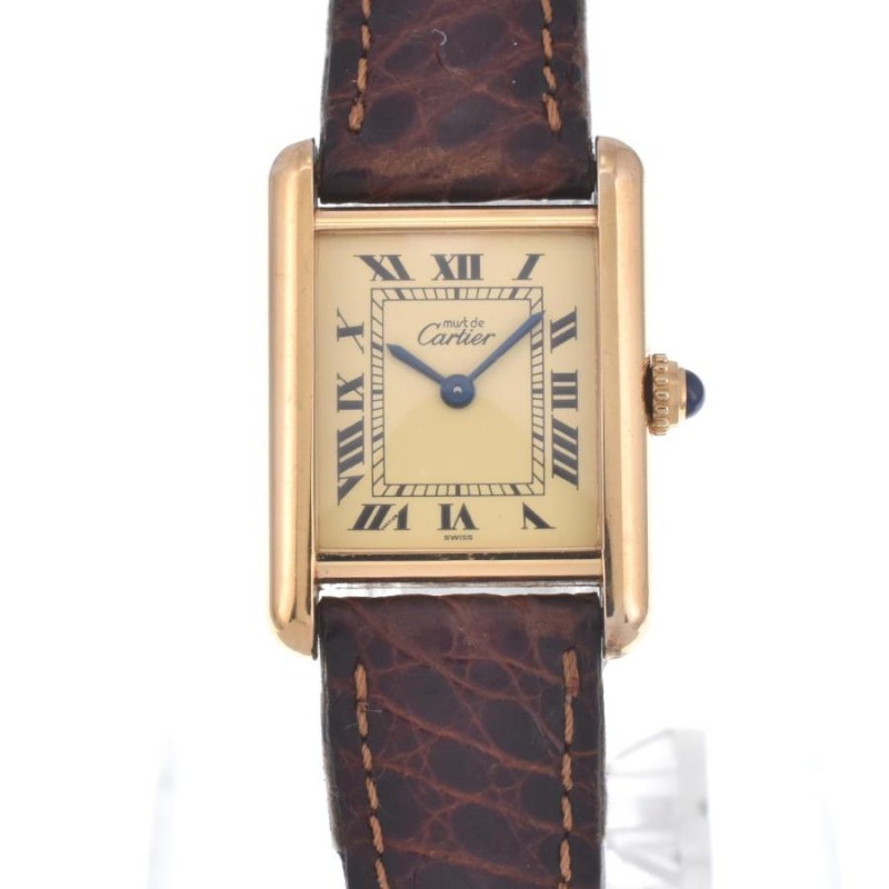 ☆良品【CARTIER】カルティエ マストタンク ヴェルメイユ 1613 SV925 ...