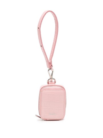 Juun.J - logo-plaque leather mini bag - women - Bovine Leather (top grain) - One Size - Pink