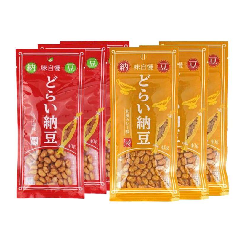 ＳＳＲ限定もへじ どらい納豆 うす塩味４０ｇ×３ 和風カレー味４０ｇ×３