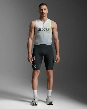 2XU 男士 極速空力三鐵衣連身衣｜抹茶色 S