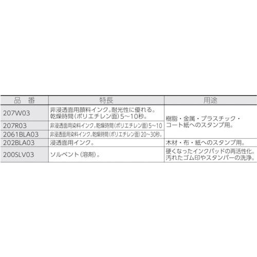 マーキングマン　産業用スタンプインク「エコビュートインク」＃２０２黒２５０ｍｌ 202BLA03