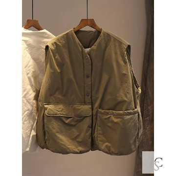 【XL-8XL大尺碼】👩大尺碼上衣 秋冬外套 棉服馬甲特大碼300斤胖mm冬季2026新款保暖夾棉無袖馬夾女寬鬆休閒馬
