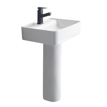 落地式加高立柱盆洗手盆小戶型家用陶瓷洗面盆衛生間陽臺洗漱盆池/洗漱臺/洗手臺/洗臉臺/浴室盆/落地盆/陶瓷盆/立柱洗手臺