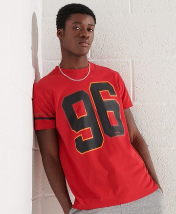 Superdry Men's Men's Sport Grit Numbers T-Shirt Red / Risk Red - Size: L