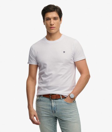Superdry Men's Essential Sd & co Logo Embroidered T-shirt White Size: XL