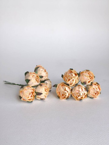 紙花，DIY 用品 25 件 DIY 牡丹尺寸 3.5 厘米，奶油桃紅