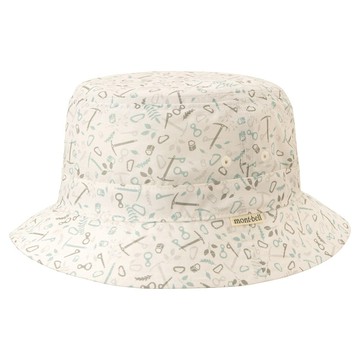 【【蘋果戶外】】mont-bell 1118190 #3 米 圓盤帽 防曬帽 Wickron Hat 攀岩工具圖案 8字環冰斧快扣確保