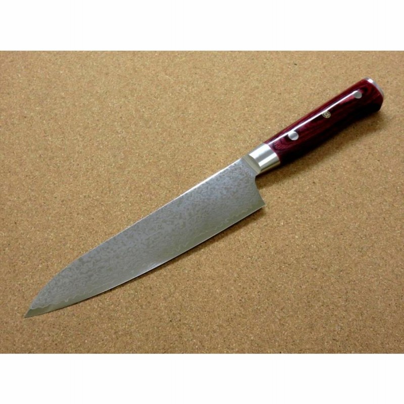 関の刃物 牛刀 18cm (180mm) 三昧 クラシック プロ ダマスカス 紅蓮 33 ...