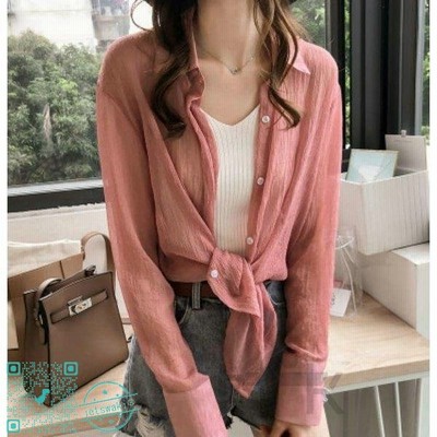 高校生 10代 代 韓国 ファッション シャツ 春 夏 秋 レディース トップス 春アウターロング丈 長袖 通販 Lineポイント最大get Lineショッピング