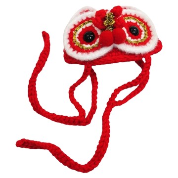 KAOJING 高精寵物 帽子  紅色醒獅  1個  適合頭圍32cm以內