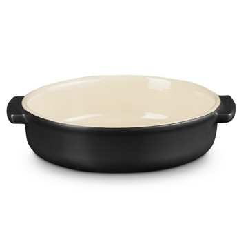 LE CREUSET -瓷器西班牙小菜盤14cm(沉靜黑-無盒)