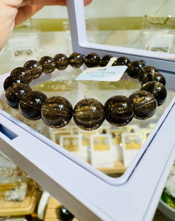 玻璃體透最高級別茶晶水晶10mm26.64g氣場情緒穩定提供分析力增強