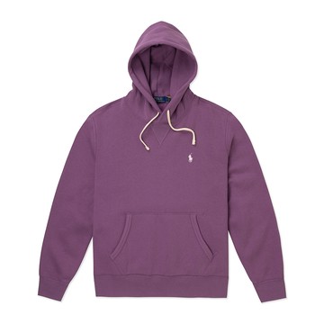 RALPH LAUREN POLO 熱銷刺繡小馬連帽T恤(鋪棉款)-粉紫色