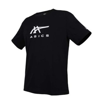 ASICS 男短袖T恤-台灣製 吸濕排汗 運動 上衣 休閒 2031F439-001 黑白