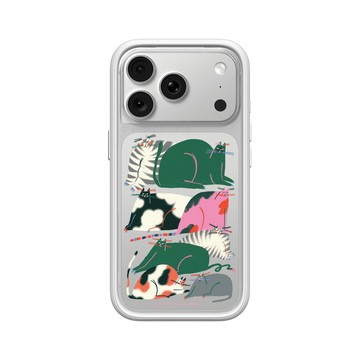 iPhone 18 Pro Mod NX -邊框背蓋組合 (相機按鈕) 白 - Livia Fălcaru - 貓貓咪