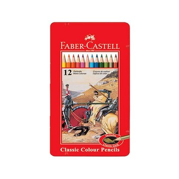 FABER-CASTELL 輝柏 油性 彩色鉛筆 油性色鉛筆 鐵盒 12色 /盒 115844【APP滿額下單10%點數(單一帳號最高5000點)】1/31止