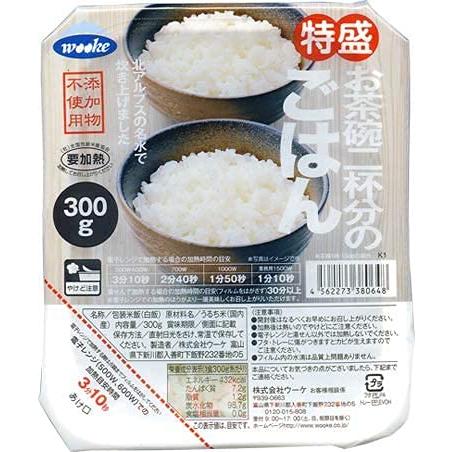 ウーケ ふんわりごはん 特盛り国内産100% 300g×6個パック