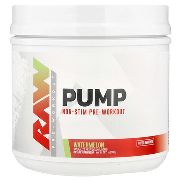 Raw Nutrition, 泵感，非興奮成分，西瓜味，16.57 盎司（470 克）