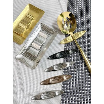 不銹鋼金色筷子架酒店擺臺餐具兩用商用筷架筷枕筷托湯匙托勺子托