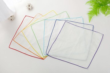 7入組-旅行毛巾l手帕l紗布巾-輕巧純棉快乾洗臉擦汗。經SGS檢驗