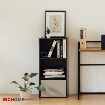 RICHOME 書櫃 書架 層櫃 置物櫃  書櫃分層 書櫃收納 書架落地 書架櫃 書架置物架 組合櫃 BO367