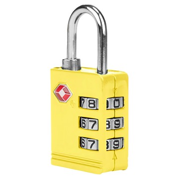 TRAVELON TSA三碼防盜密碼鎖 行李箱鎖  5.5 x 2.8 x 1.4cm  黃色