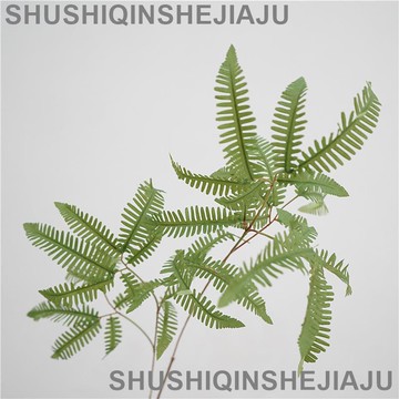滿280元出貨 仿真花 假花 可開發票 自然仿真綠植葉子大枝芒蕨葉家居裝飾植物落地插花擺件植物墻配材