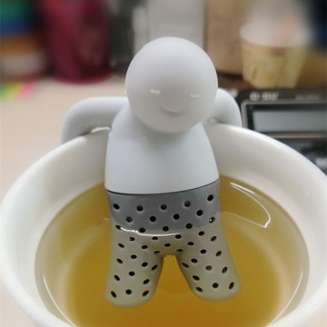 泡茶小人茶葉過濾器 療癒小物 上班族 泡茶小人 小人泡茶器 茶濾器 泡澡小人 矽膠濾茶器 留味去渣 茶漏 不挑款
