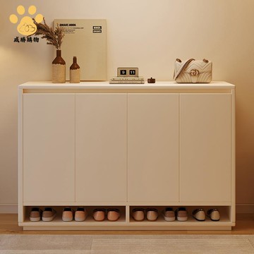 實木鞋柜家用室內法式奶油風新款2025爆款入戶大容量多層超大鞋架ws7211