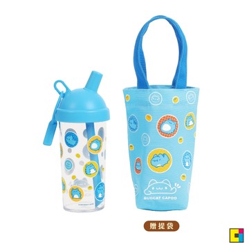 [貓貓蟲-咖波] 咖波泡泡派對奶茶杯(咖波藍)贈品飲料提袋