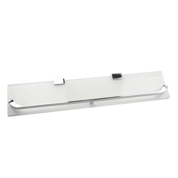 Cocos 強化玻璃一字層架  1組  白色 鍍鉻  60 x 13cm