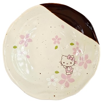 Skater 陶瓷美濃燒盤  16.3 x 4.5cm  Hello Kitty  1個