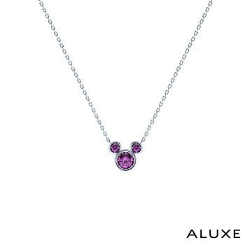 ALUXE 亞立詩 10K金 紫水晶項鍊 米奇造型夢幻 NNDM006(限量100週年)