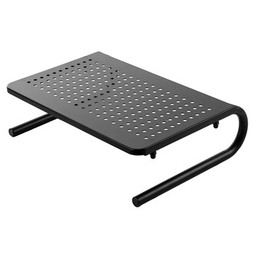 Ermutek 二木科技 金屬散熱孔設計桌上型螢幕增高架 筆電/螢幕/印表機適用 黑色 SR-011  1個