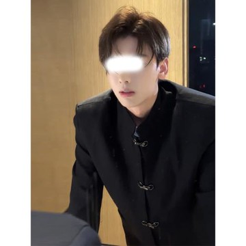 黑色新中式西裝外套男高級感中國風男裝cleanfit設計感休閑西服